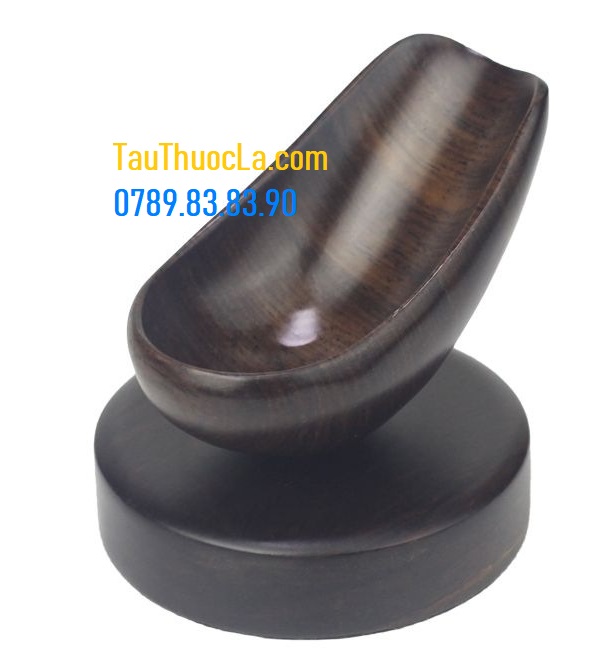 Giá tẩu gỗ mun nguyên khối dạng ghế cao