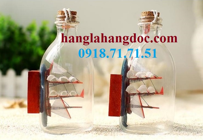 Thuyền trong chai siêu nhỏ  siêu xinh 6x25cm  Quà Tặng Độc Đáo